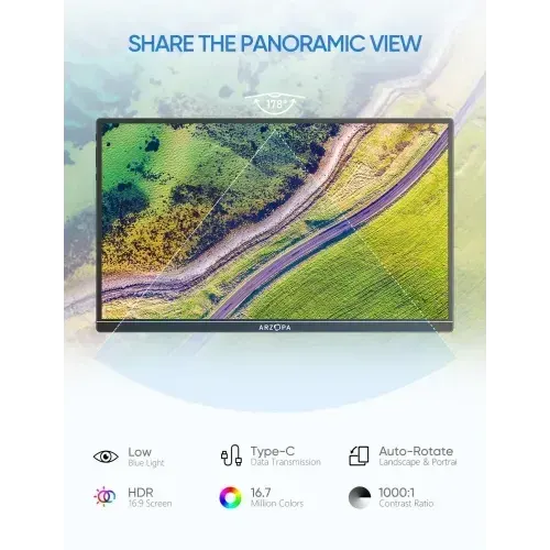 Arzopa A1S 14″ FHD IPS Portable Monitor