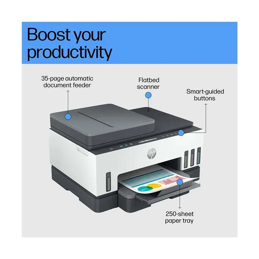 HP Smart Tank 750 Wi-Fi Duplexer All-in-One Color Printer