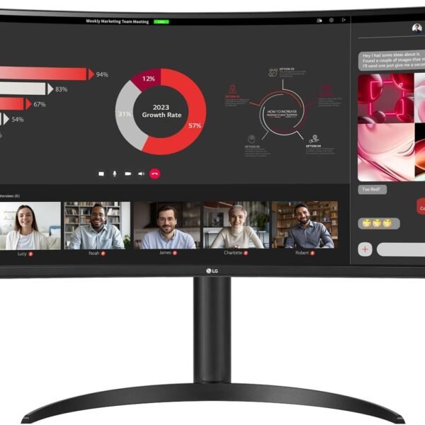 LG 34WR55QK-B 34" WQHD 100Hz UltraWide Curved Monitor