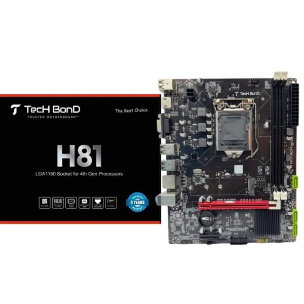 TecH BonD H81B MotherBoard LGA1150 Socket 4th Gen